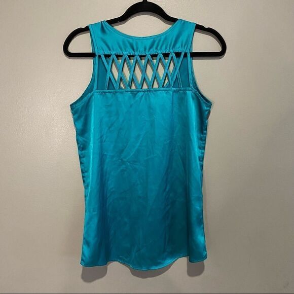 Smart Set Teal Polyester Tank Top Womens Size XS - Picture 3 of 6